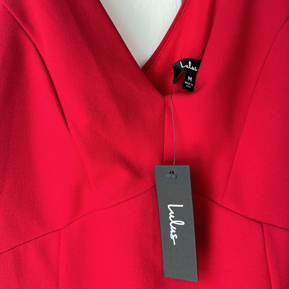 NWT - Lulu’s | Red Bodycon Midi Dress | Size Medium - Picture 4 of 7